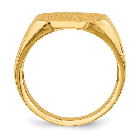 10k 15.0x17.0mm Octagon Open Back Mens Signet Ring