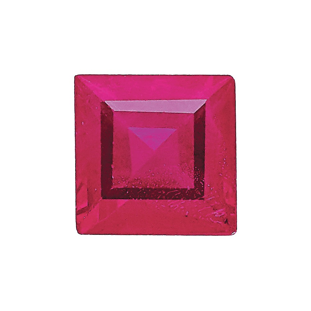 Ruby A Quality 3mm Square Step-Cut