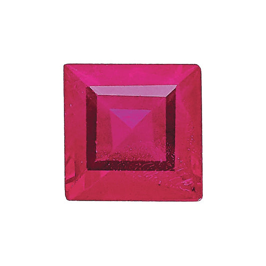 Ruby A Quality 3mm Square Step-Cut