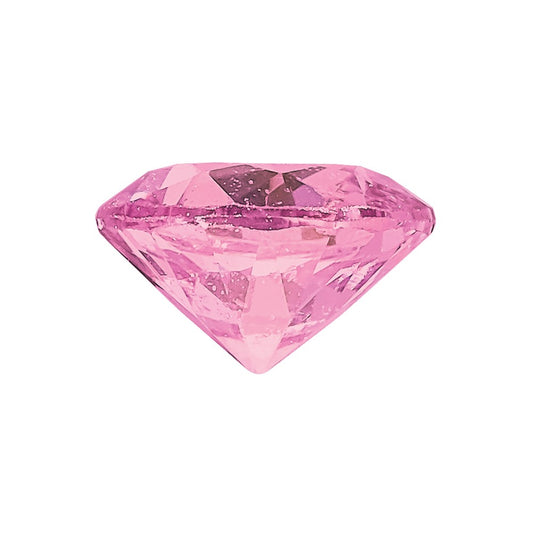 2.75mm Round Diamond-cut Pink Sapphire A Quality