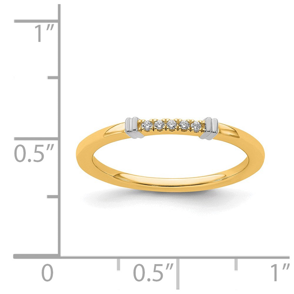 14k Two-Tone Stackable Expressions Diamond Ring