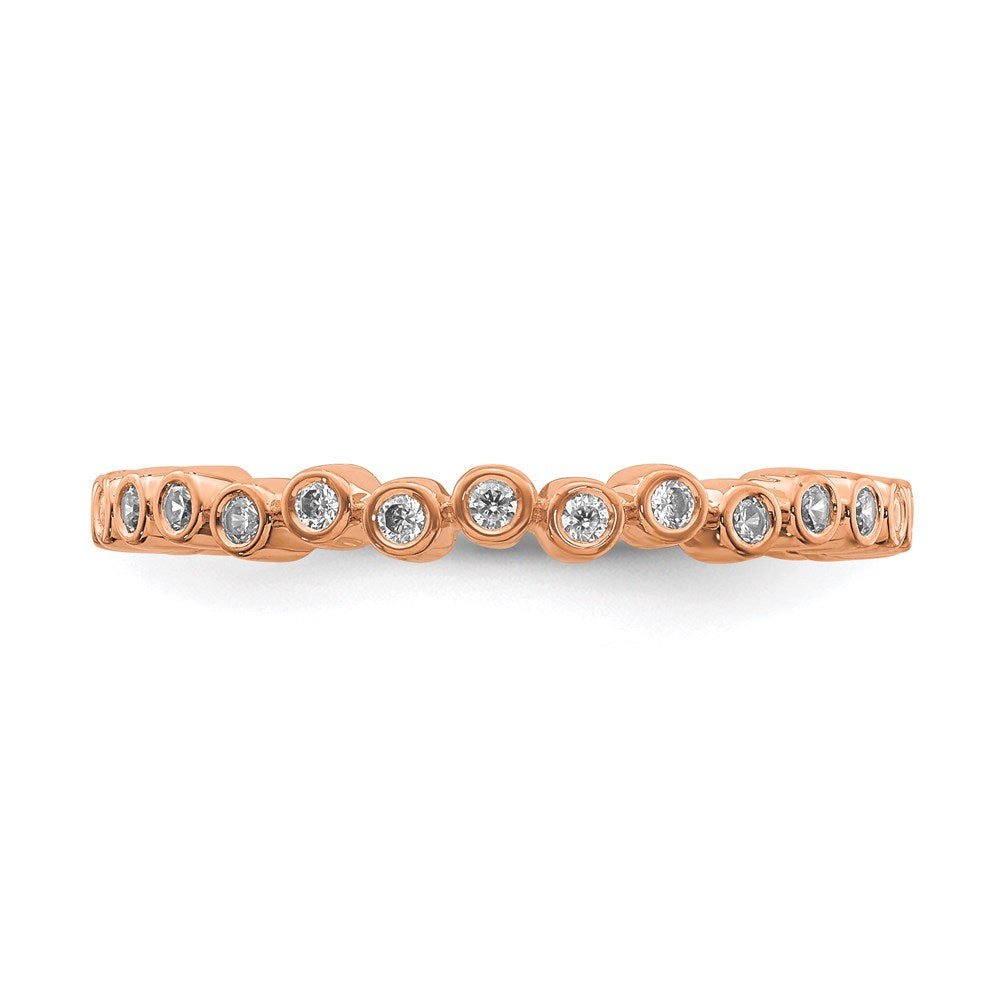 14k Rose Gold Stackable Expressions Diamond Ring