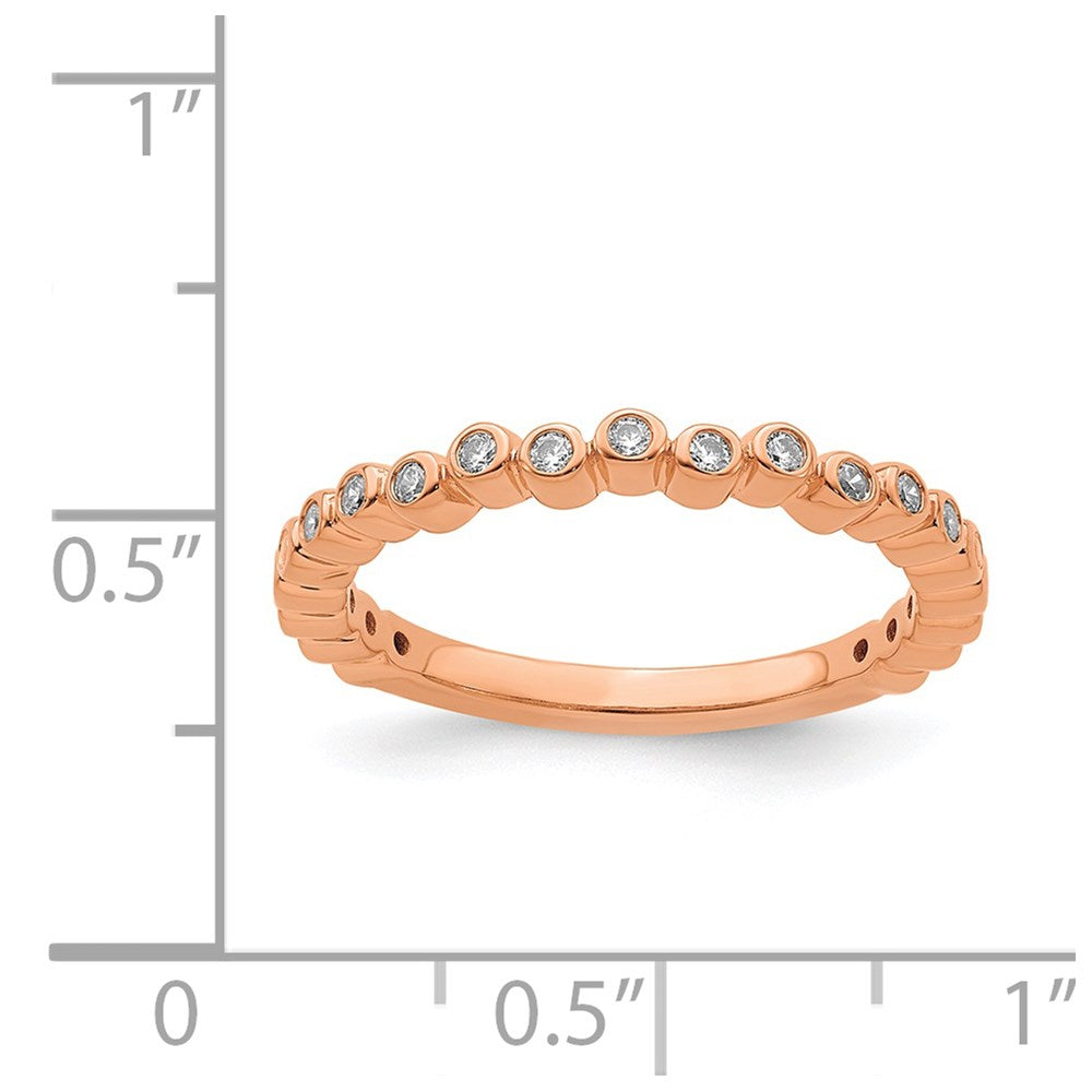 14k Rose Gold Stackable Expressions Diamond Ring