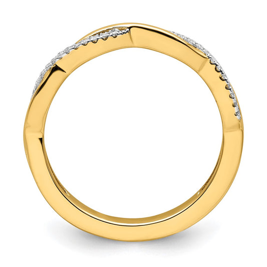 14k Stackable Expressions Diamond Twist Ring
