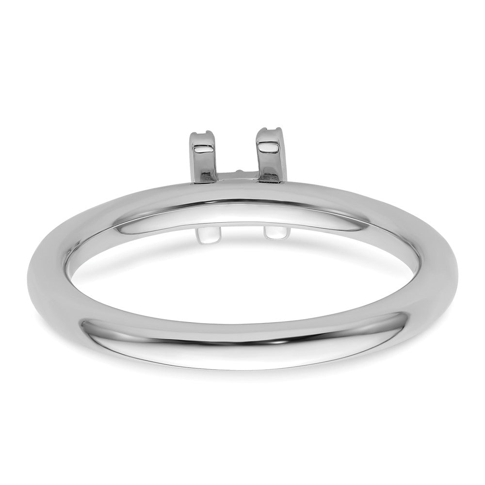 14K White Gold Stackable Diamond Initial H Size 7 Ring