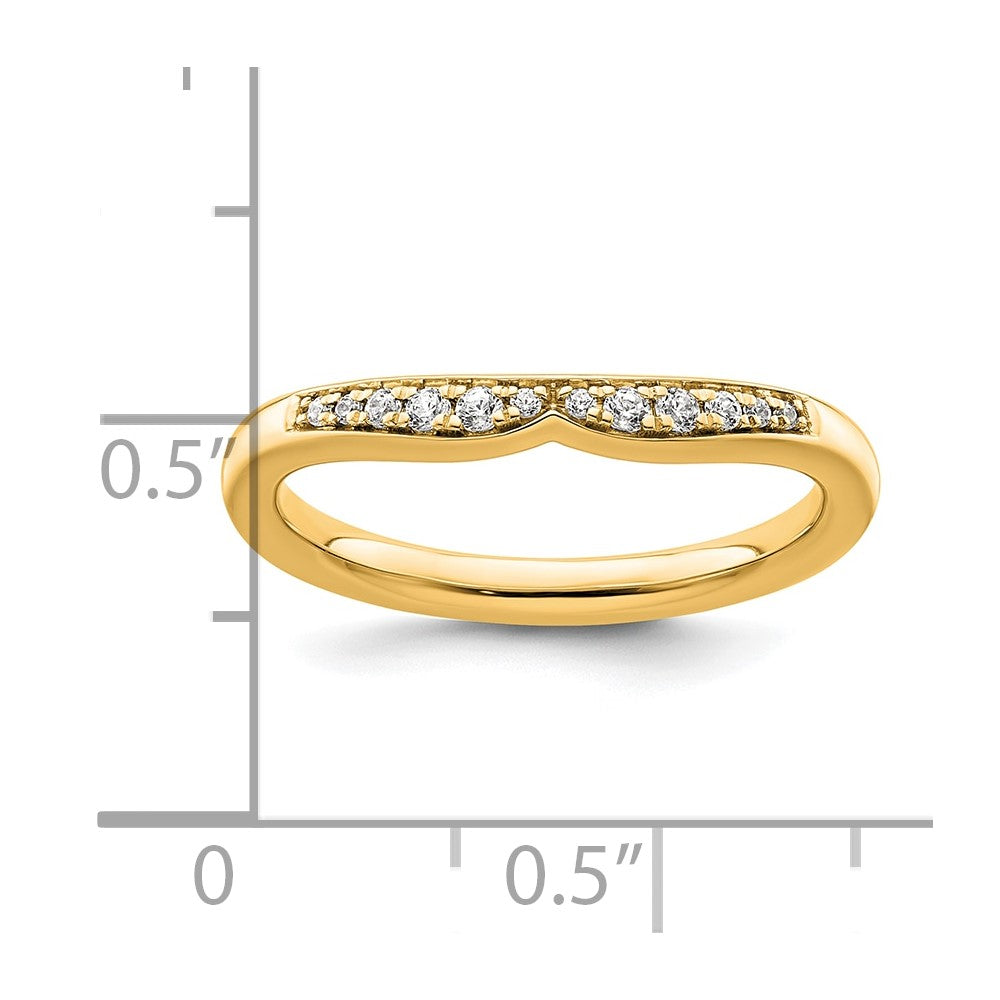 14k Stackable Expressions Diamond Curved Ring