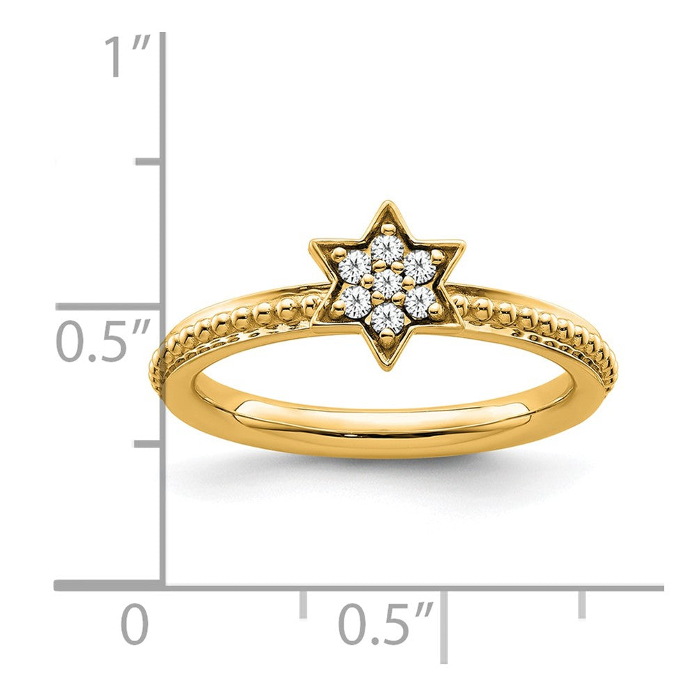 14k Stackable Expressions Diamond Star Ring