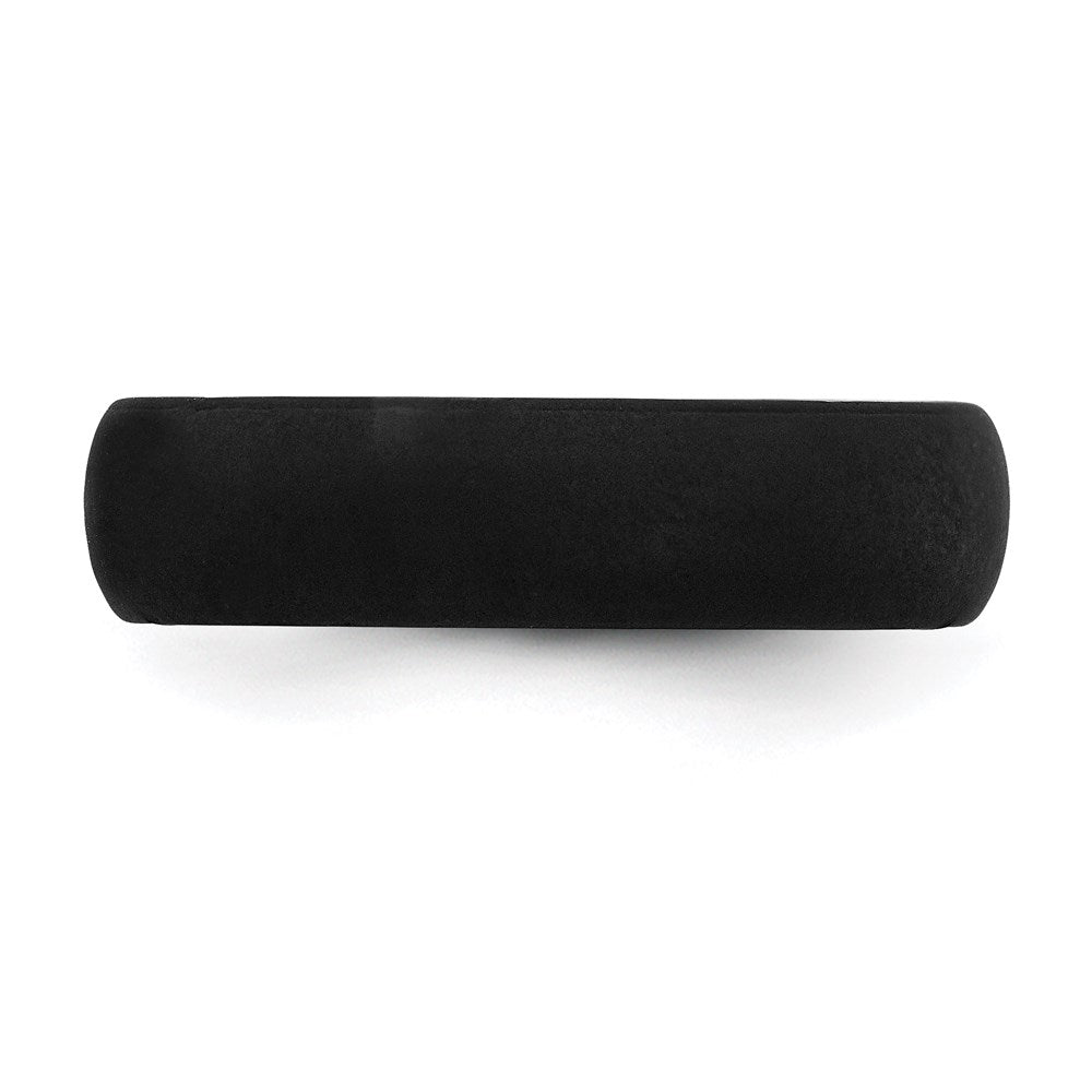 Silicone Black 5.7mm Domed Band Size 7