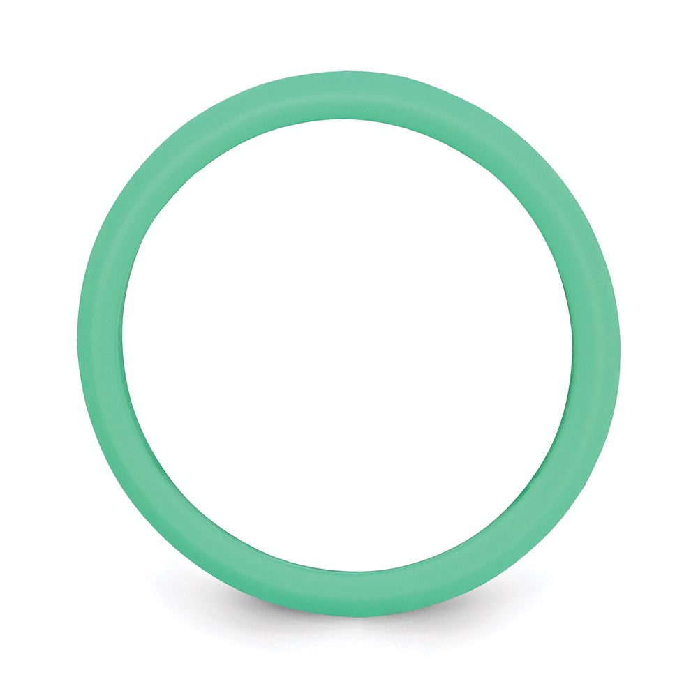 Silicone Mint Green 5.7mm Domed Band Size 7