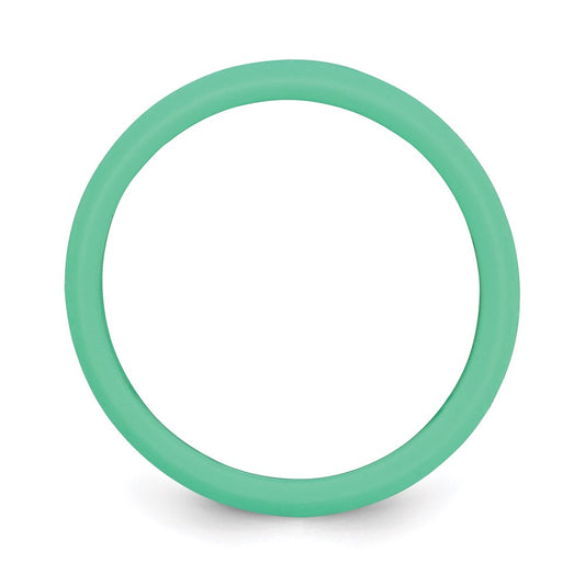 Silicone Mint Green 5.7mm Domed Band Size 7