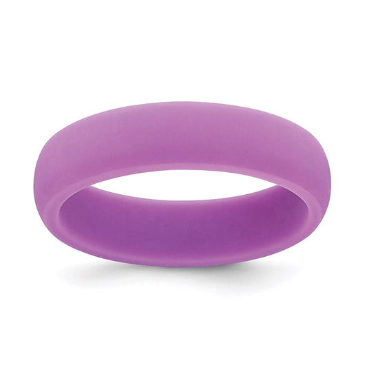Silicone Purple 5.7mm Domed Band Size 7