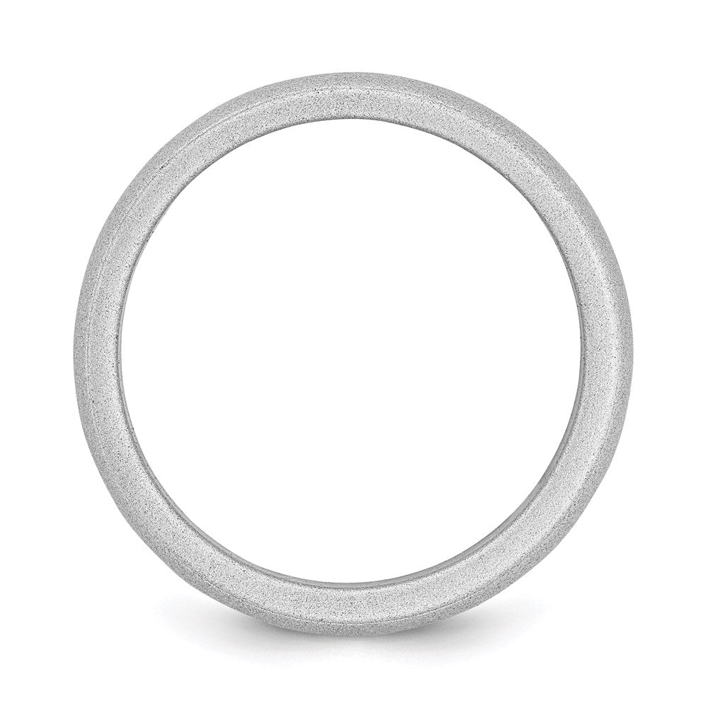 Silicone Silver Metallic 5.7mm Domed Band Size 7