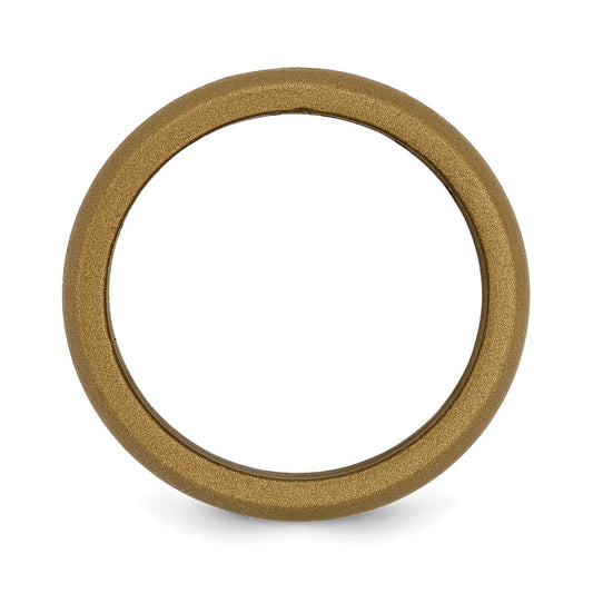 Silicone Bronze Metallic 8.7mm Domed Band Size 14