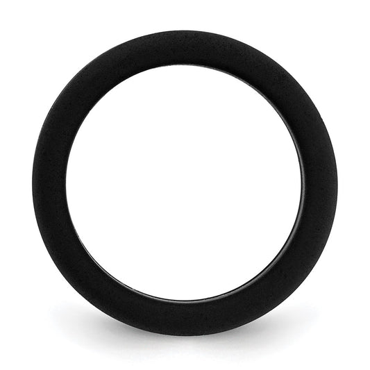 Silicone Black with Grey Line Center 7.5mm Flat Band Size 11