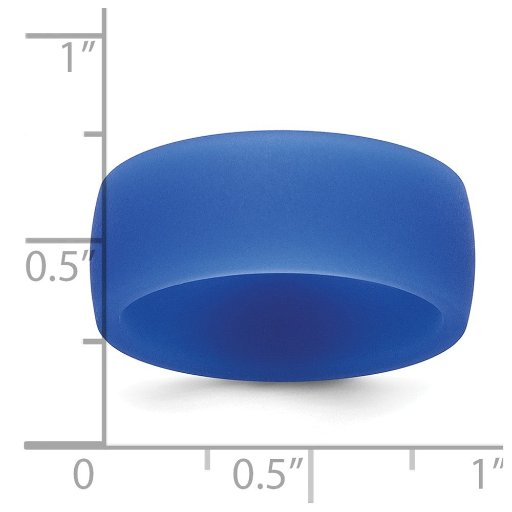 Silicone Blue 8.70mm Flat Edge Band