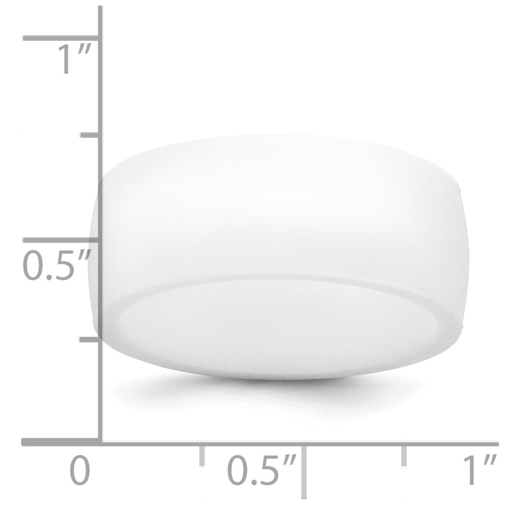 Silicone White 8.70mm Flat Edge Band