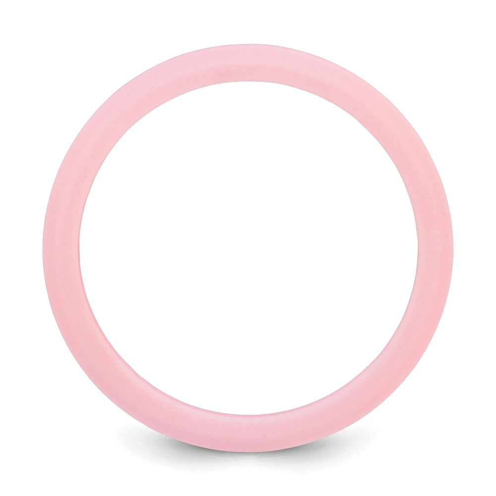 Silicone Pink 4mm Ridged Edge Band