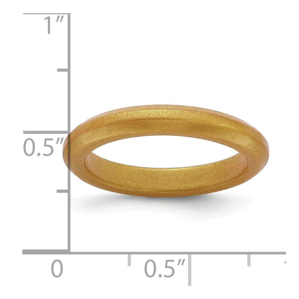 Silicone Metallic Gold 3mm Band