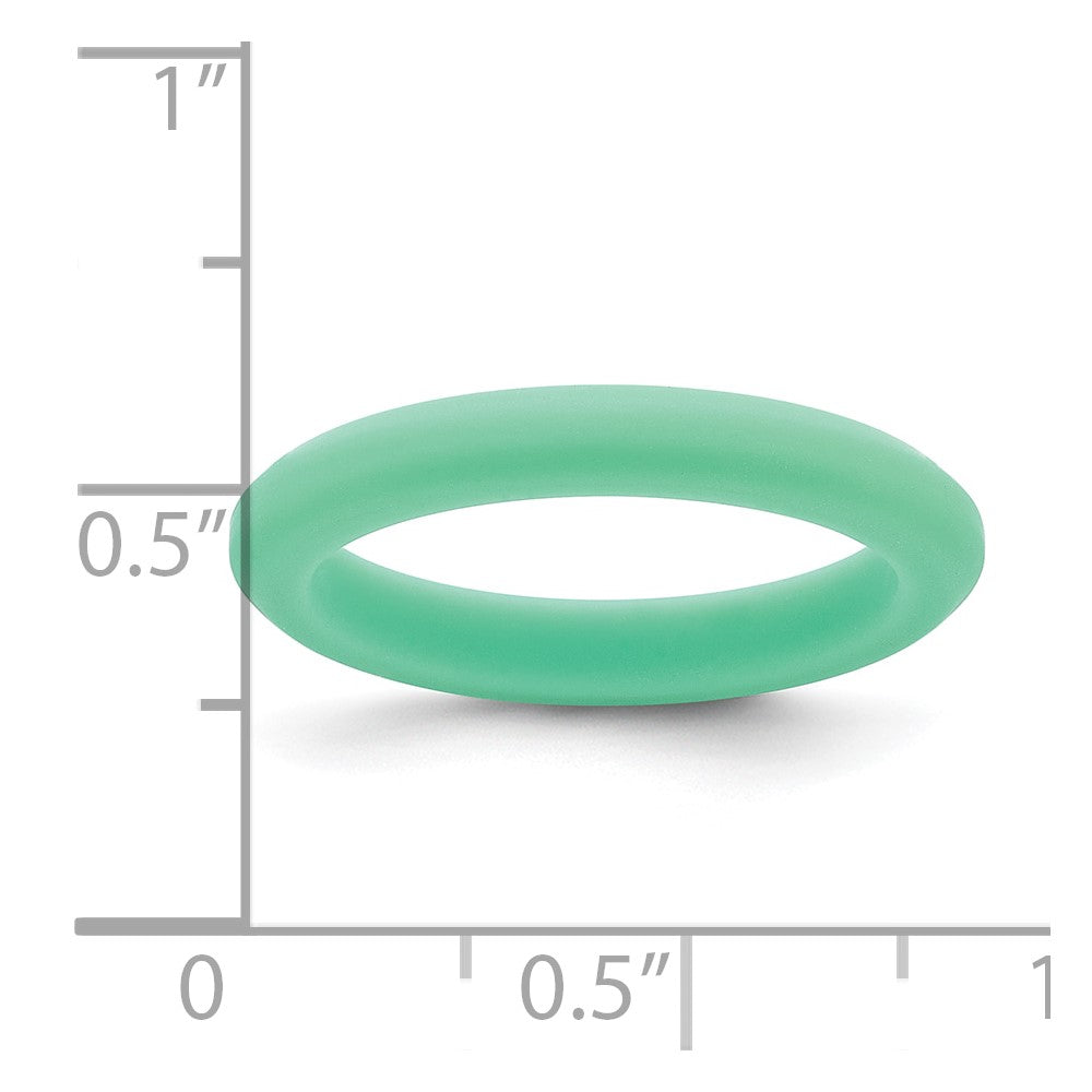 Silicone Green 3mm Round Band