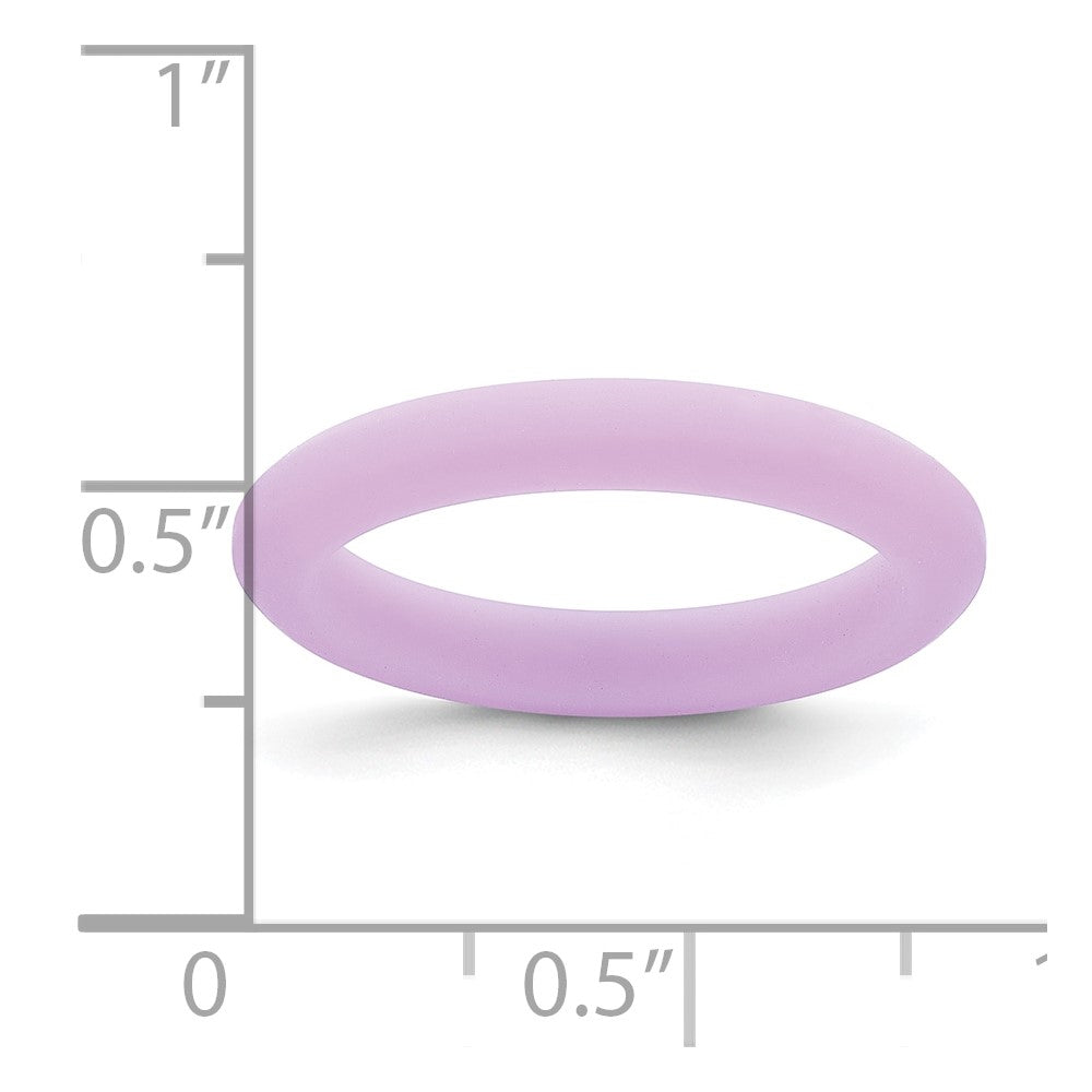 Silicone Purple 3mm Round Band