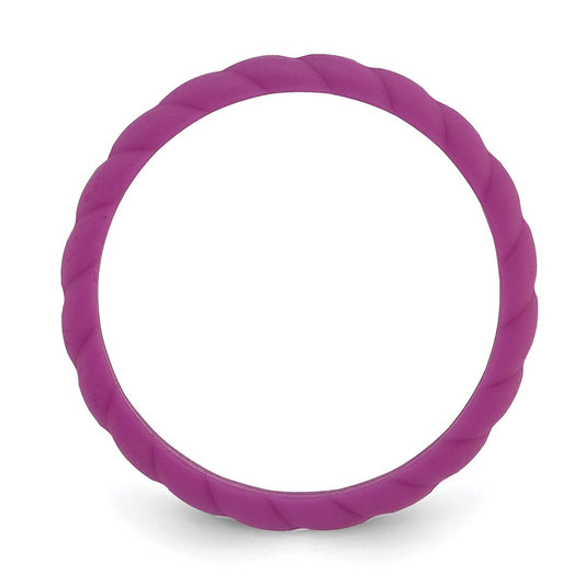 Silicone Dark Purple 3mm Braided Band