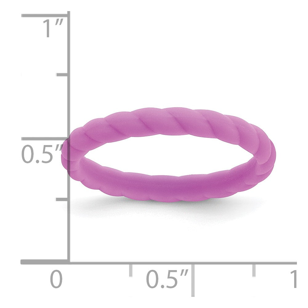 Silicone Purple 3mm Braided Band