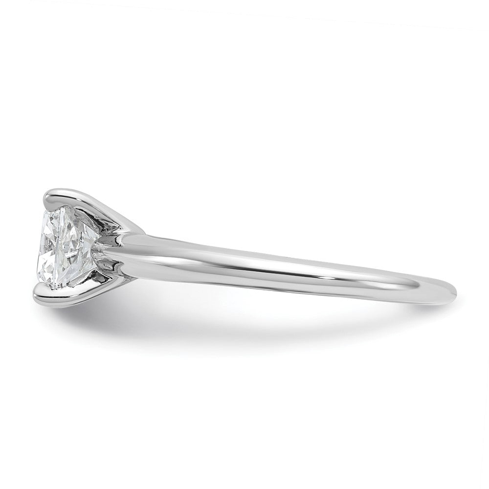 14k White Gold 1 1/2 carat Certified Lab Grown Diamond VS+ F+ Cushion Complete Solitaire Engagement Ring