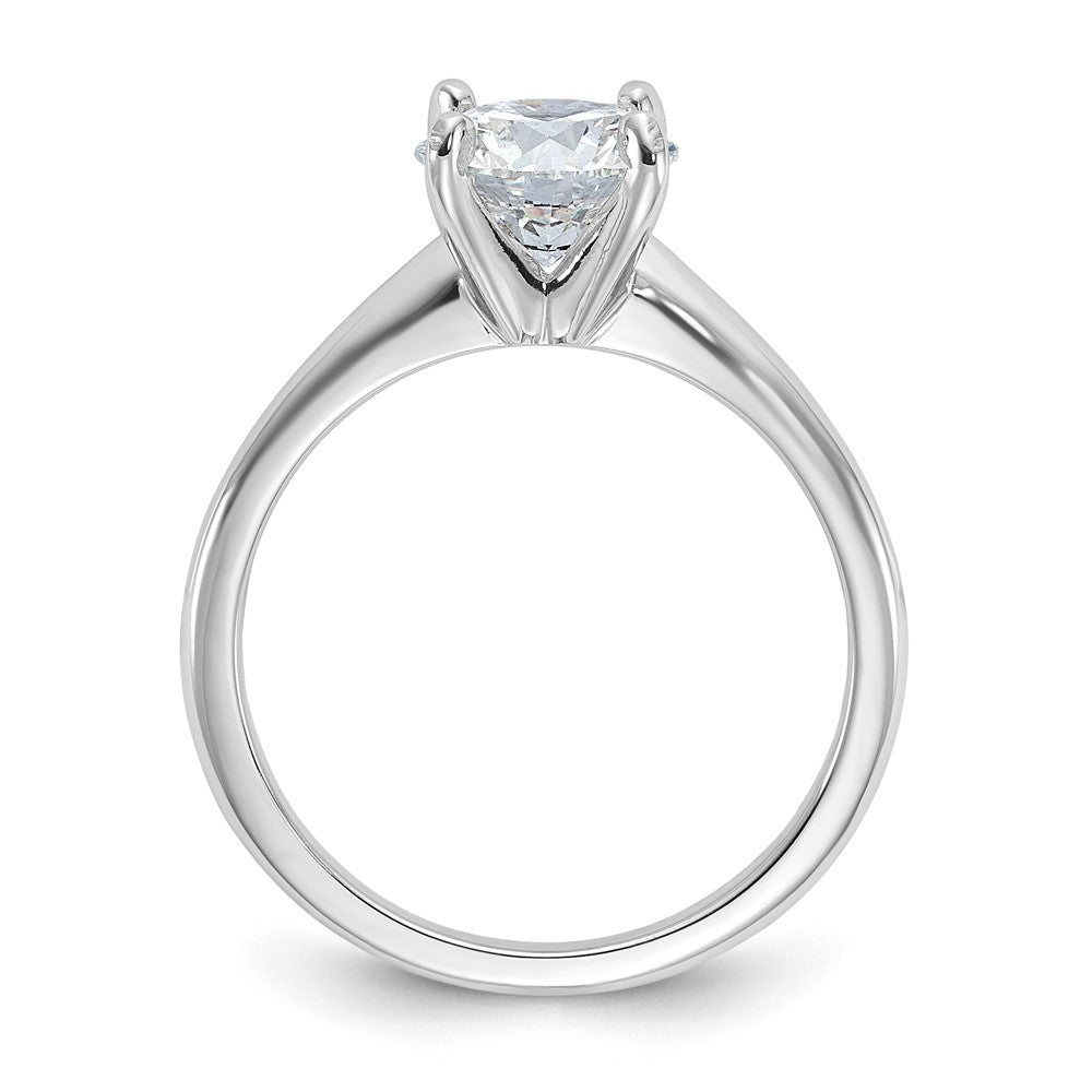 14k White Gold 1 1/2 carat Certified Lab Grown Diamond VS+ F+ Round Complete Solitaire Engagement Ring
