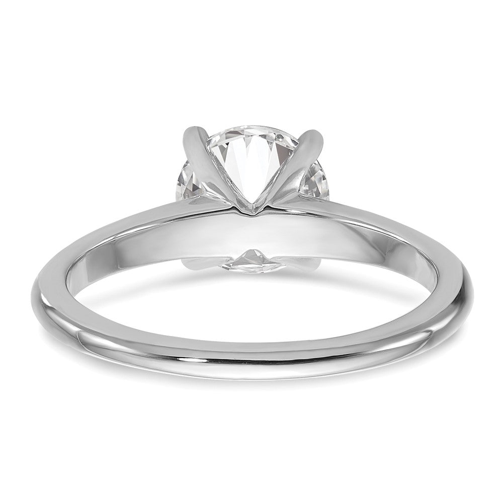 14k White Gold 1 1/2 carat Certified Lab Grown Diamond VS+ F+ Round Complete Solitaire Engagement Ring