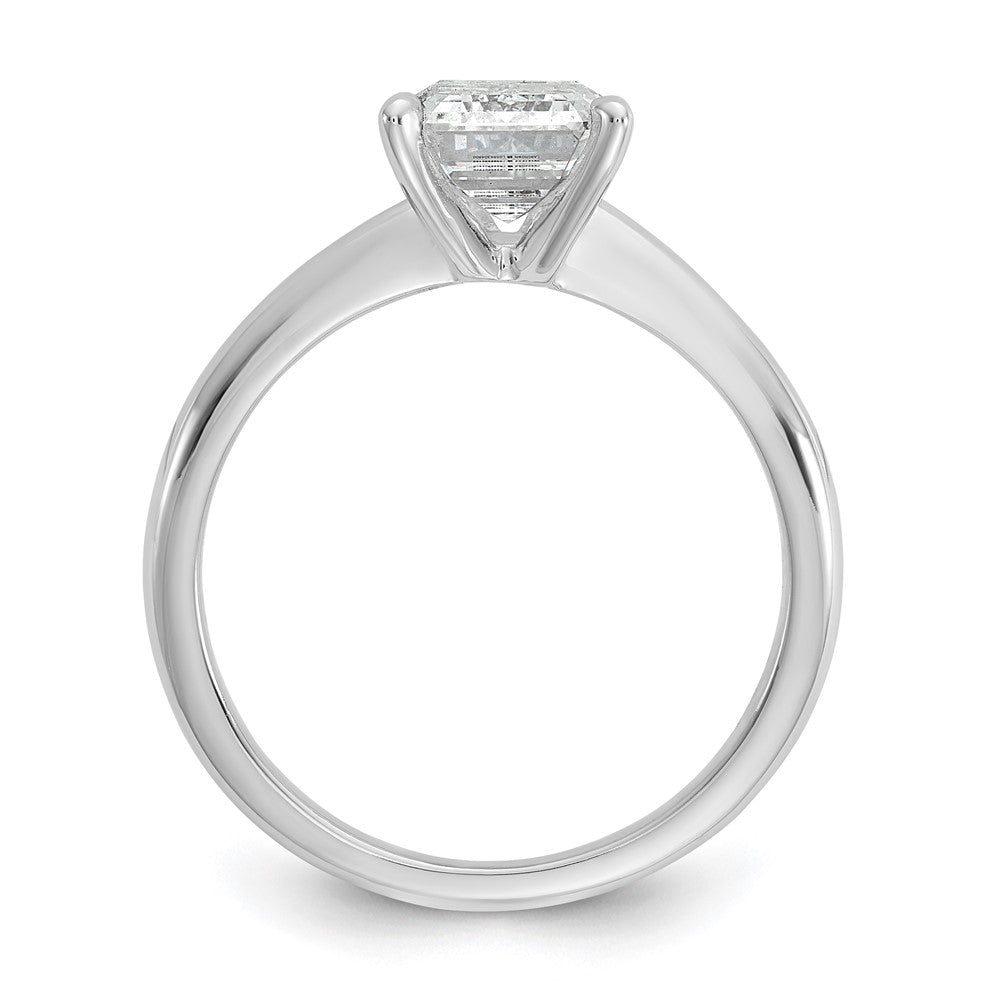 14k White Gold 2 carat Certified Lab Grown Diamond VS/SI+ G+ Emerald Solitaire Complete Engagement Ring