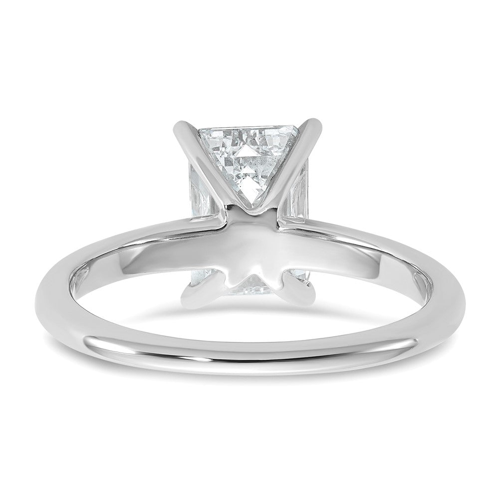 14k White Gold 2 carat Certified Lab Grown Diamond VS/SI+ G+ Emerald Solitaire Complete Engagement Ring