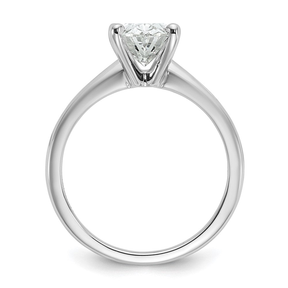 14k White Gold 2 carat Lab Grown Diamond VS/SI+ G+ Oval Complete Solitaire Engagement Ring