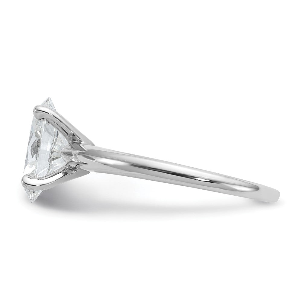 14k White Gold 2 carat Lab Grown Diamond VS/SI+ G+ Oval Complete Solitaire Engagement Ring