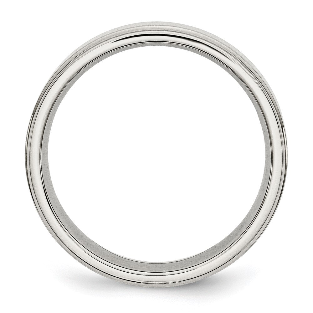 Chisel Stainless Steel Polished 6mm Ridged Edge Band