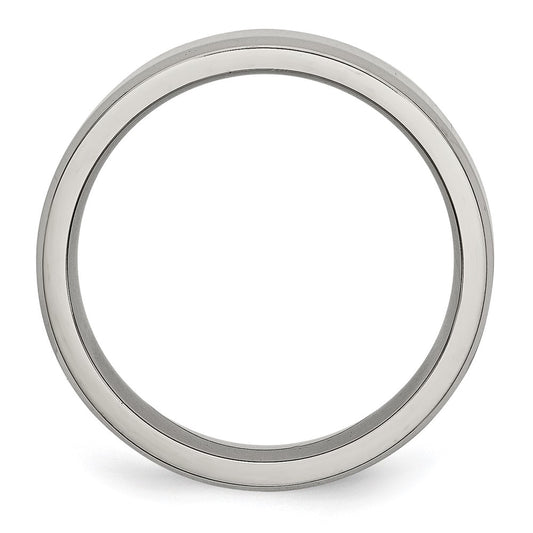Chisel Stainless Steel Polished 6mm Beveled Edge Band