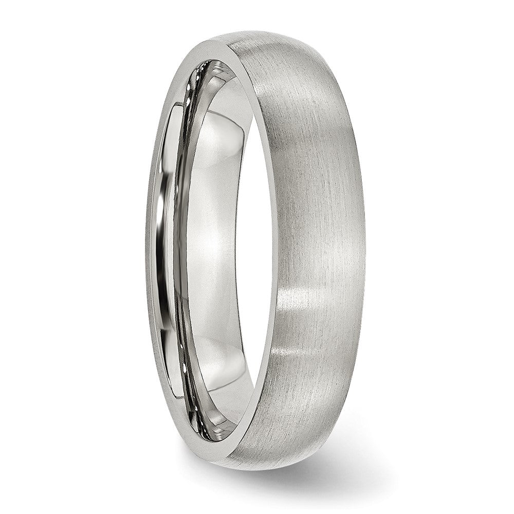 Chisel Stainless Steel Brushed 5mm Half Round Band