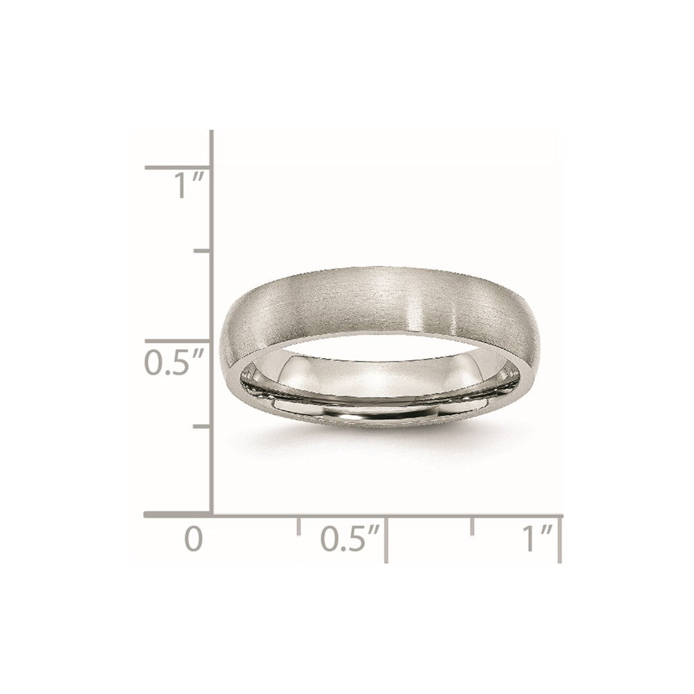 Chisel Stainless Steel Brushed 5mm Half Round Band