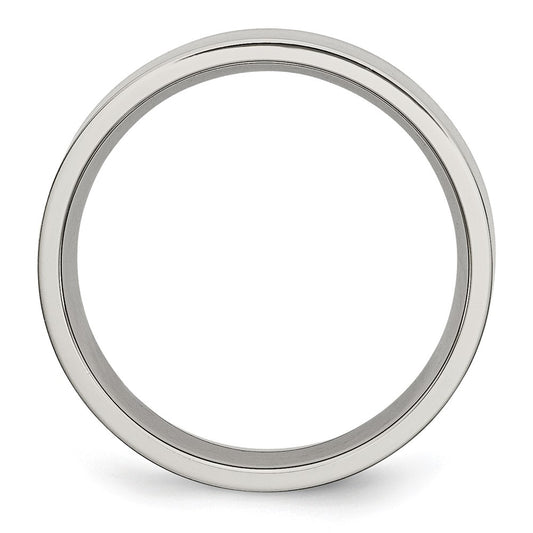 Chisel Stainless Steel Brushed 6mm Flat Band