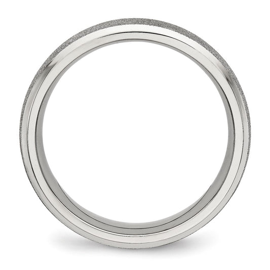 Chisel Stainless Steel Polished Laser Cut 6mm Band