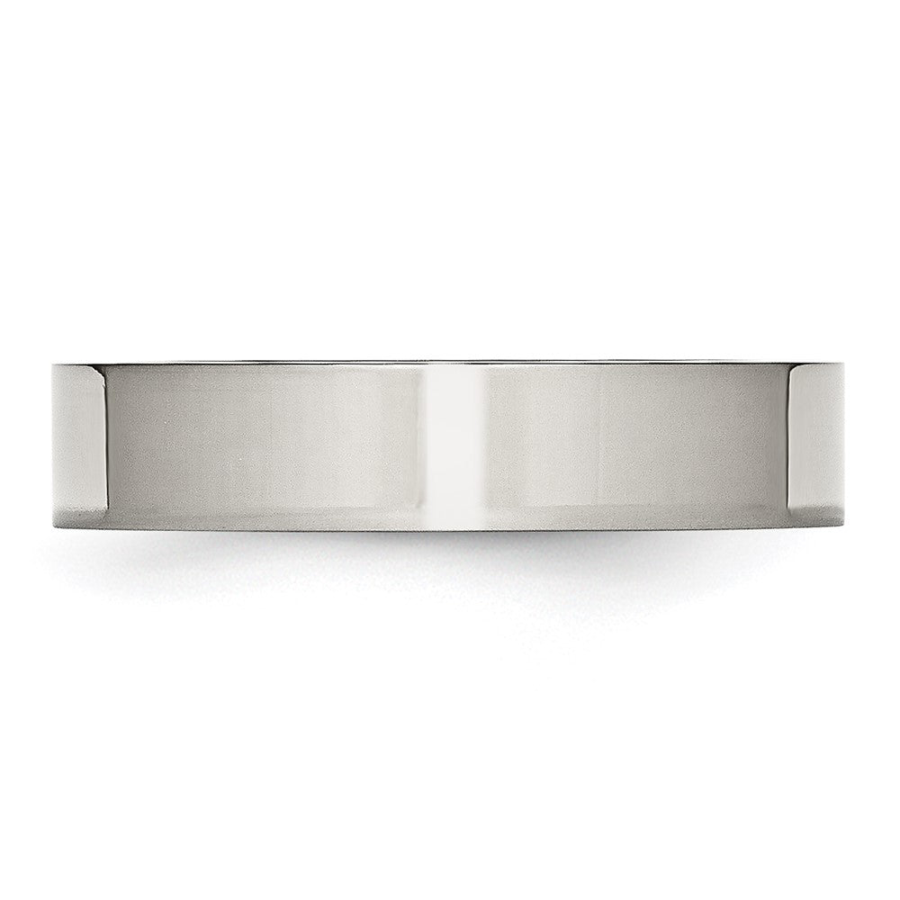Chisel Stainless Steel Polished 5mm Flat Band