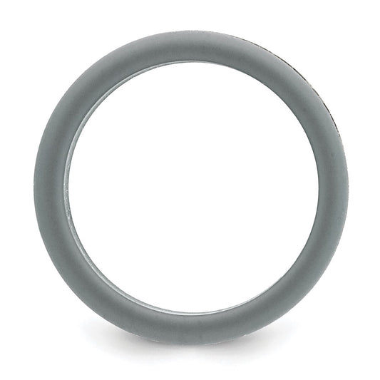 Chisel Stainless Steel Brushed Grey Silicone Center 8mm Band