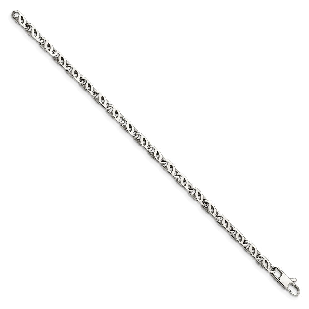 Chisel Stainless Steel Polished 7.5 inch Fancy Link Bracelet