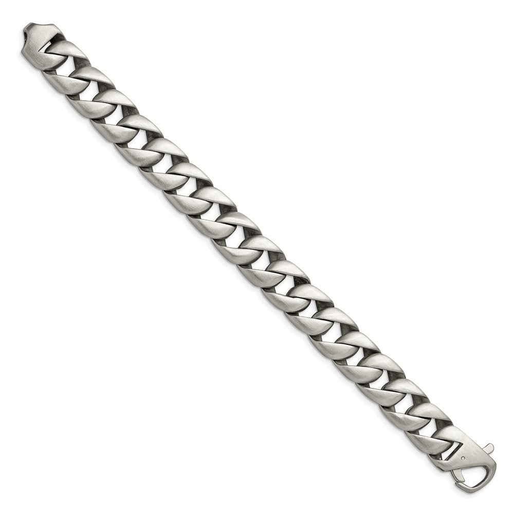 Chisel Stainless Steel Brushed 8.5 inch Curb Bracelet