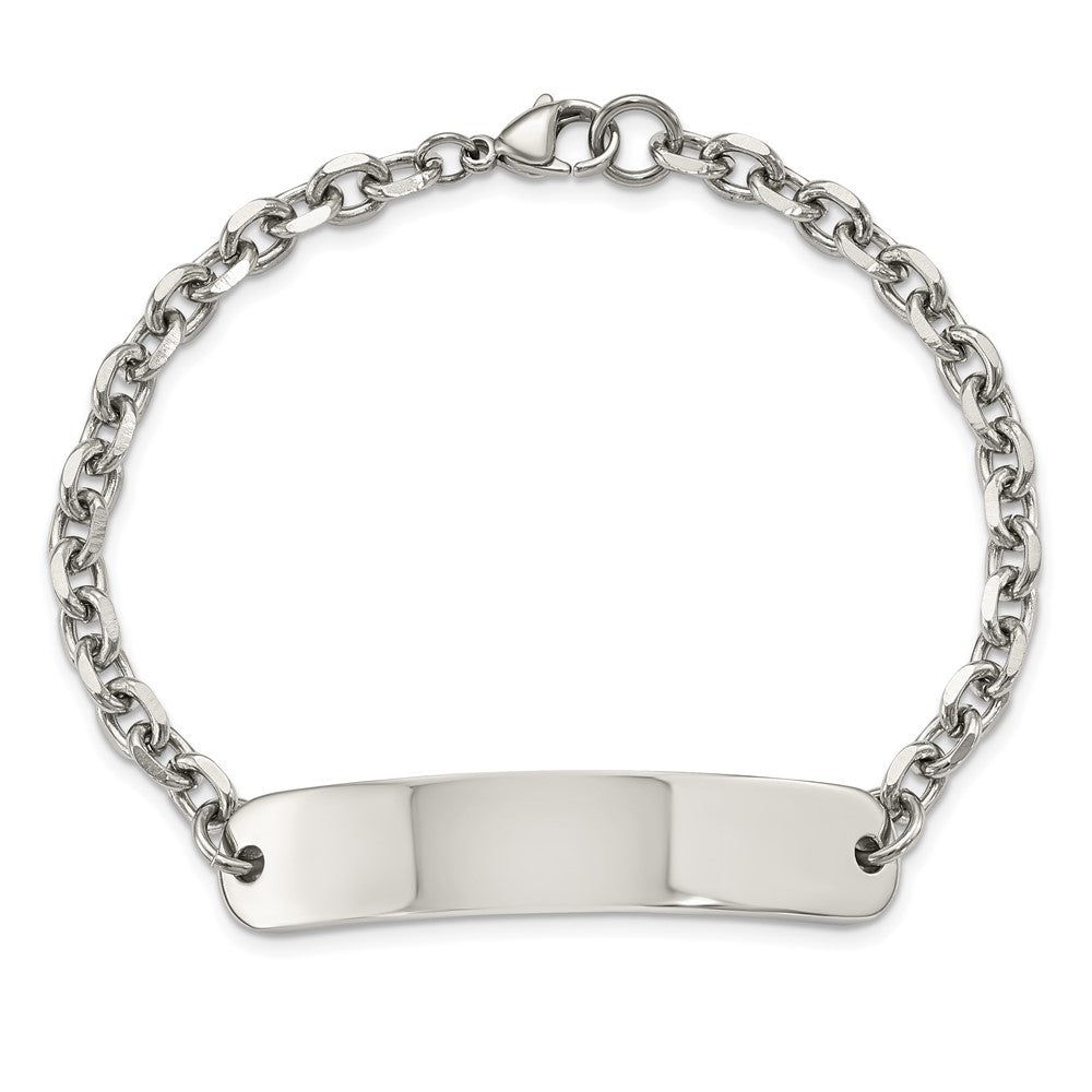 Chisel Stainless Steel Polished Cable Chain 8 inch ID Bracelet