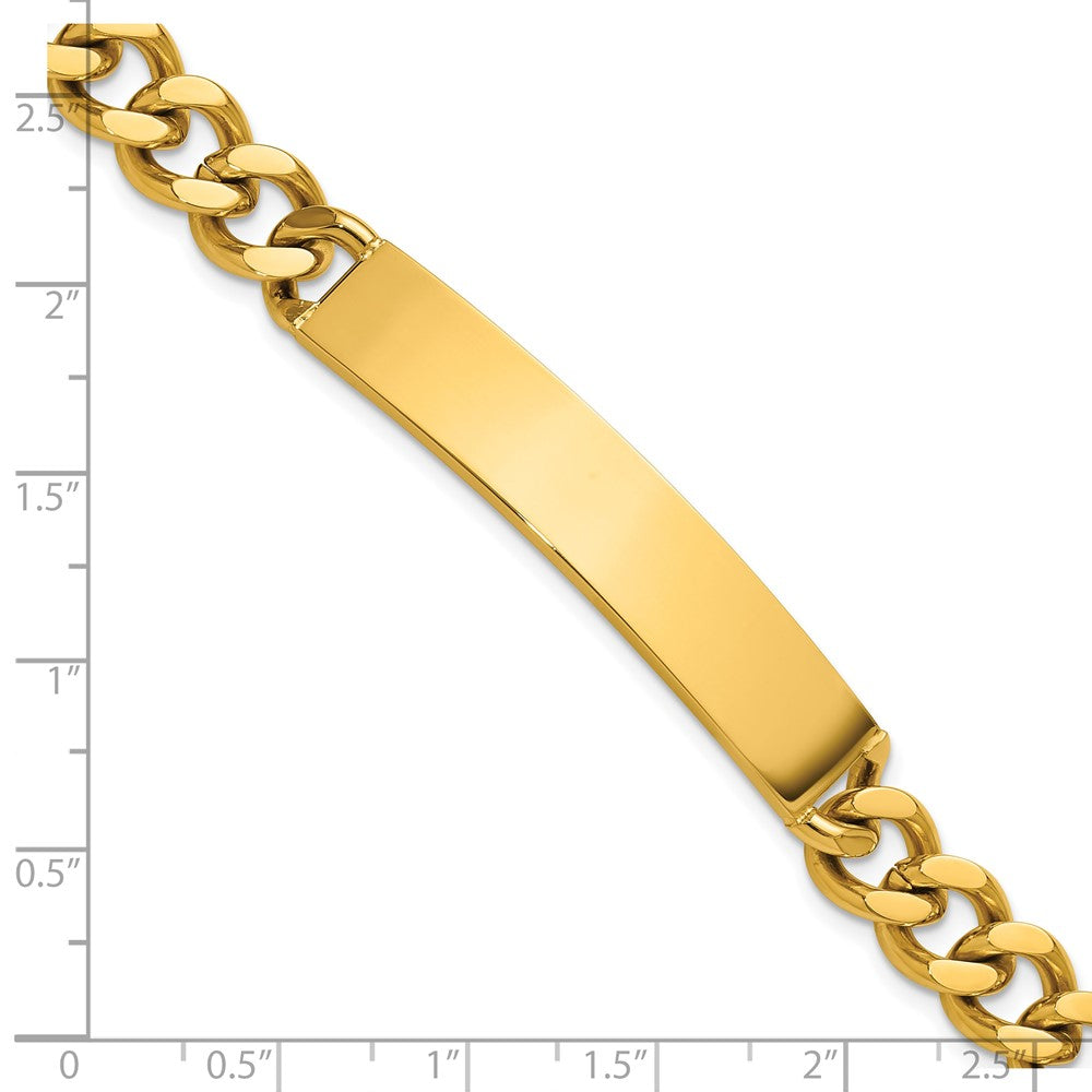 Chisel Stainless Steel Polished Yellow IP-plated Curb Link 8.5 inch ID Bracelet