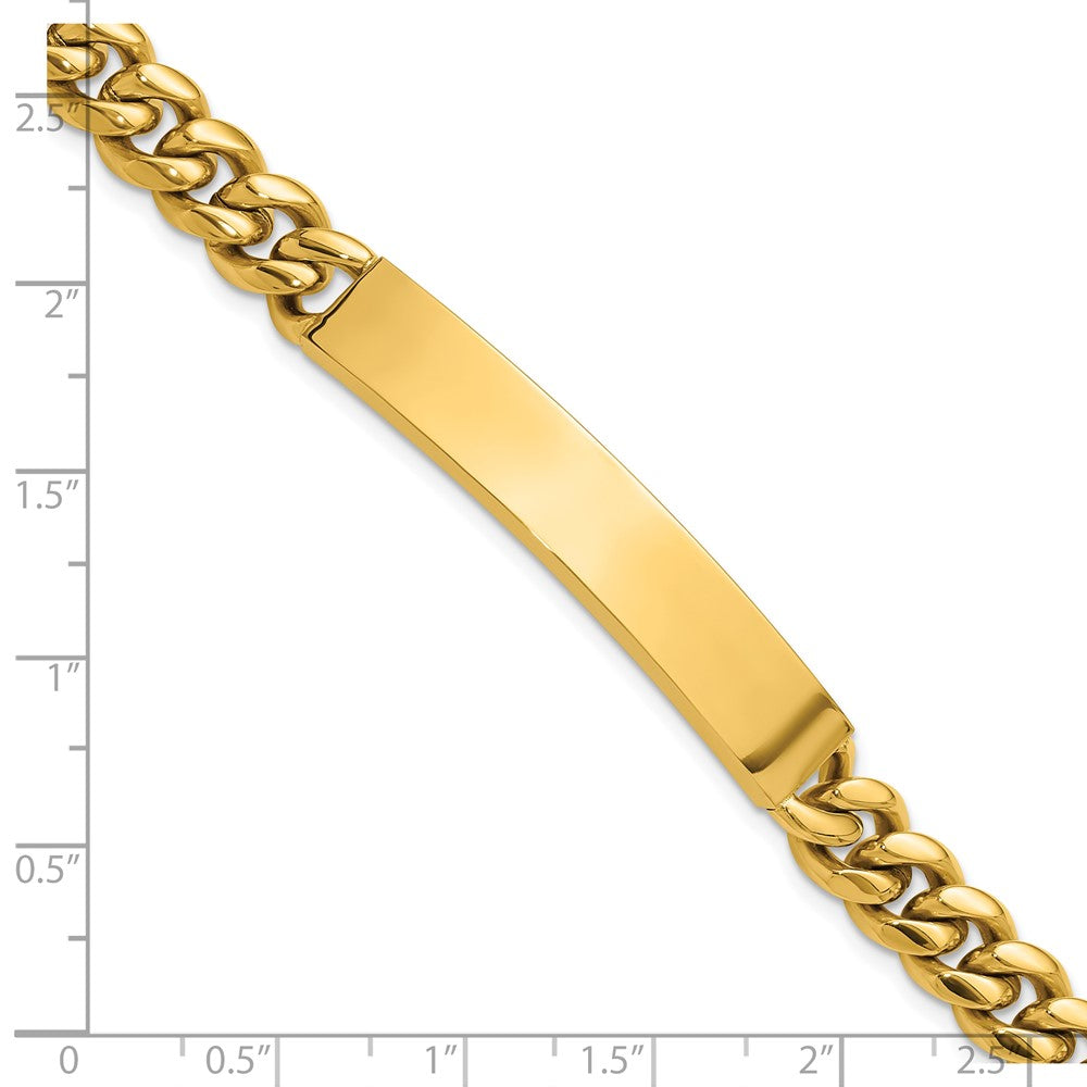Chisel Stainless Steel Polished Yellow IP-plated Curb Link 8mm 8.5 inch ID Bracelet