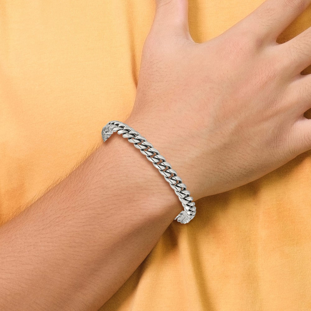 Chisel Stainless Steel Polished 8mm 8 inch Link Bracelet