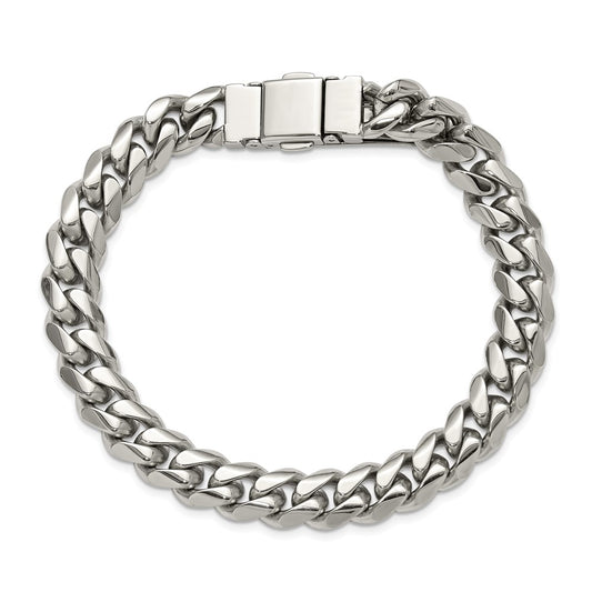 Chisel Stainless Steel Polished 10mm 8.25 inch Link Bracelet