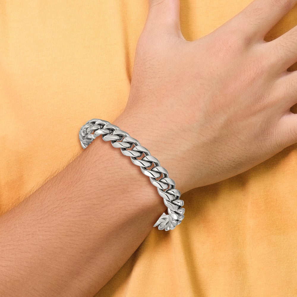 Chisel Stainless Steel Polished 12mm 8.25 inch Link Bracelet