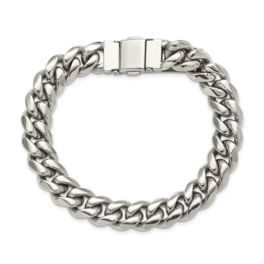Chisel Stainless Steel Polished 12mm 8.25 inch Link Bracelet